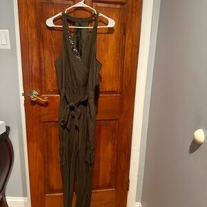 NWT Venus Jumpsuit in Olive Green
